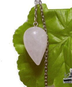 Pendule goutte en quartz rose