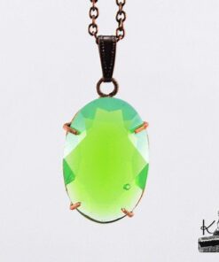 pendentif teda en cuivre et topaze