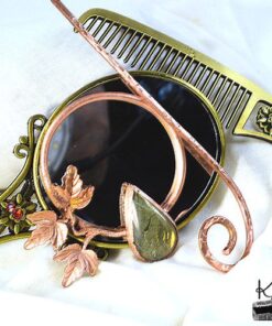 Barrette cheveux Nevena - labradorite (cheveux épais) – Image 5