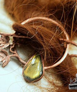 Barrette cheveux Nevena - labradorite (cheveux épais) – Image 2
