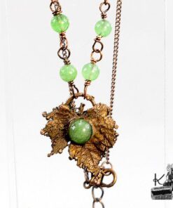 Collier Abeytu en cuivre et aventurine verte