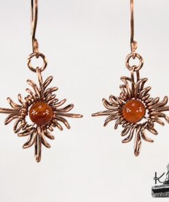 Boucles d'oreille Kisos - cuivre et cornaline – Image 8