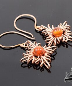 Boucles d'oreille Kisos - cuivre et cornaline – Image 7