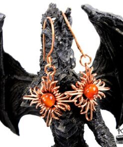Boucles d'oreille Kisos - cuivre et cornaline – Image 2