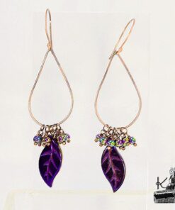 Boucles d'oreille Neve en cuivre avec hematite et titane