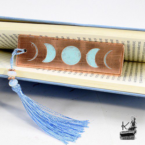 Marque-pages en cuivre gravé Aris – Image 2