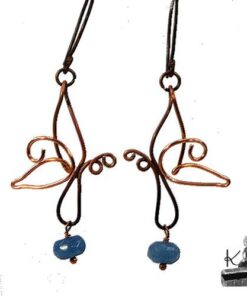 Boucles d'oreille Daelan avec perles en aigue-marine