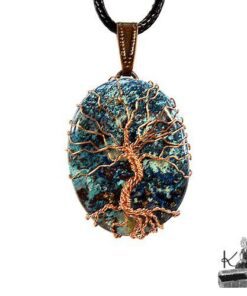 Pendentif en shattuckite Jolana avec arbre de vie