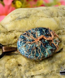 reservé : Pendentif Arbre de vie Jolana - shattuckite et cuivre – Image 2