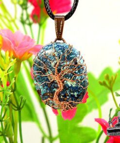 reservé : Pendentif Arbre de vie Jolana - shattuckite et cuivre – Image 9
