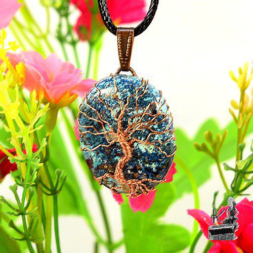 reservé : Pendentif Arbre de vie Jolana - shattuckite et cuivre – Image 9