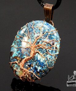 reservé : Pendentif Arbre de vie Jolana - shattuckite et cuivre – Image 7