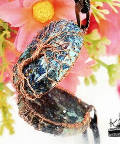 reservé : Pendentif Arbre de vie Jolana - shattuckite et cuivre – Image 6