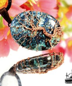 reservé : Pendentif Arbre de vie Jolana - shattuckite et cuivre – Image 5