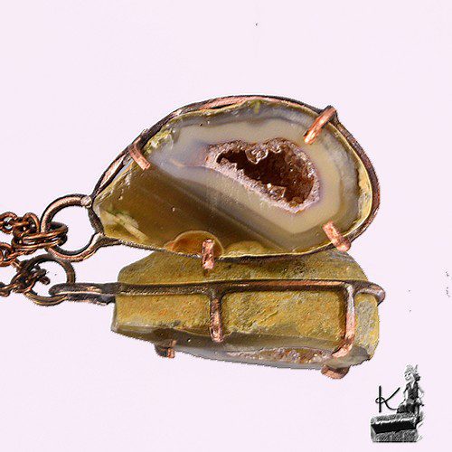 Pendentif Eyota - geode druzy agate – Image 3