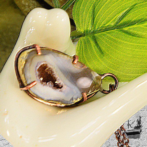 Pendentif Eyota - geode druzy agate – Image 7