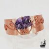 Bracelet manchette Sina en cuivre et améthyste