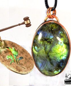 labradorite sertie cuivre