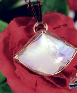 Pendentif Ailis - pierre de lune sertie cuivre – Image 8