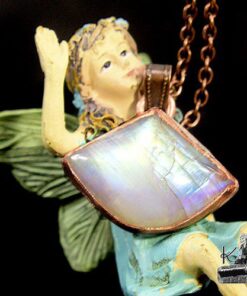 Pendentif Ailis - pierre de lune sertie cuivre – Image 7