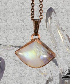 Pendentif Ailis - pierre de lune sertie cuivre – Image 6