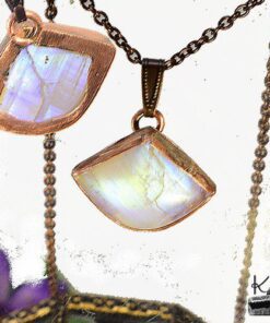 Pendentif Ailis - pierre de lune sertie cuivre – Image 4