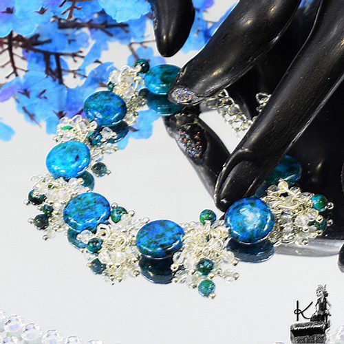 Bracelet Eleni - azurite chrysocolle – Image 2