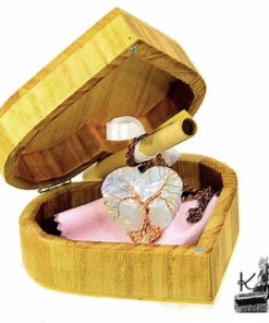 Tresor-Box Cuore avec son pendentif en aurora opalite