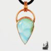 Pendentif Laric en larimar et cuivre