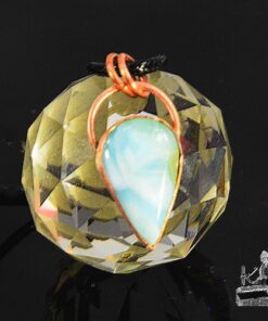 Pendentif Laric - larimar serti cuivre – Image 7