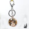 Porte clé arbre de vie en oeil de tigre