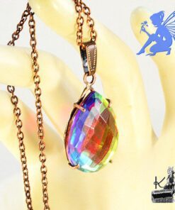 Pendentif Carys - mystic quartz serti cuivre