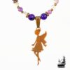 Collier winx avec fée, améthyste et fluorite