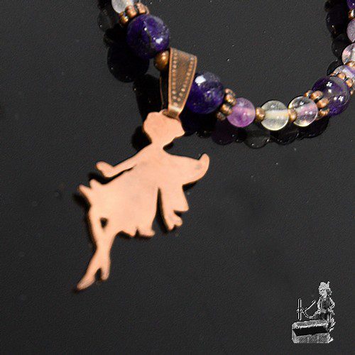 Collier Winx - améthyste et fluorite – Image 3