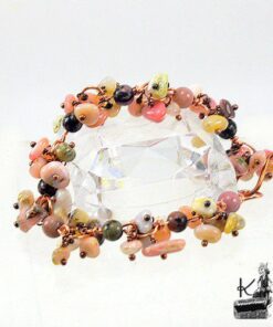 Bracelet Swany en rhodonite et opale