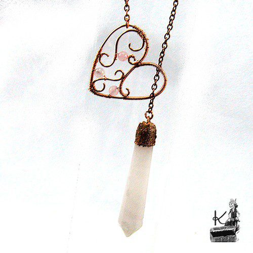 Réservé : Collier lasso Sakari - cuivre et quartz rose – Image 10