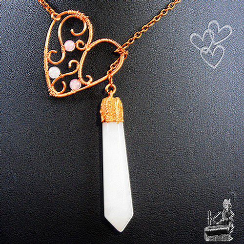 Réservé : Collier lasso Sakari - cuivre et quartz rose – Image 8