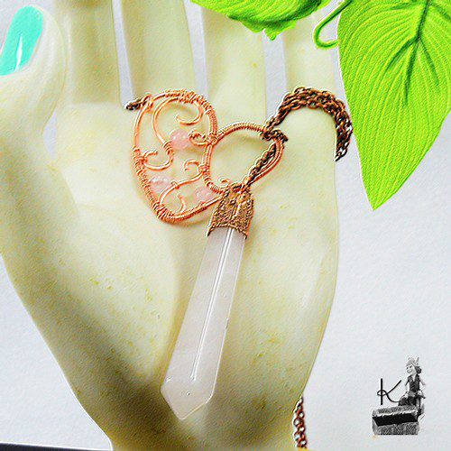 Réservé : Collier lasso Sakari - cuivre et quartz rose – Image 6