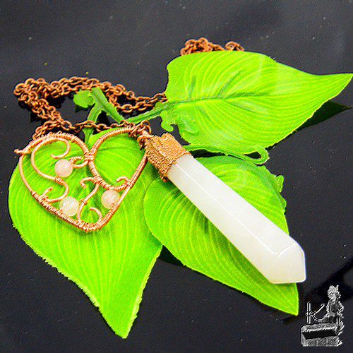 Réservé : Collier lasso Sakari - cuivre et quartz rose – Image 5