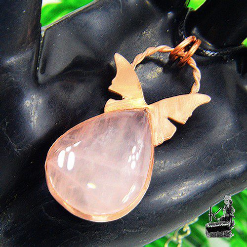Réservé : Pendentif Farfalla - quartz rose – Image 7