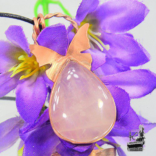 Réservé : Pendentif Farfalla - quartz rose – Image 5