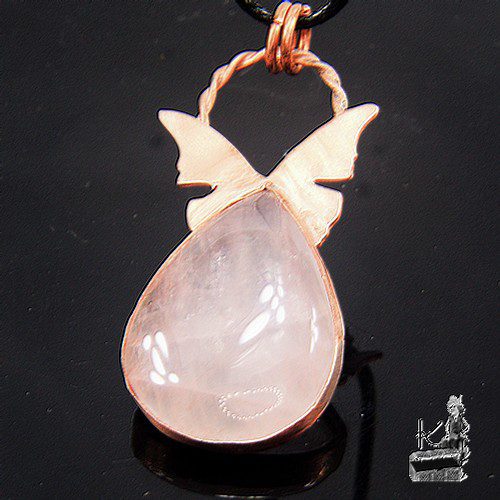 Réservé : Pendentif Farfalla - quartz rose – Image 4