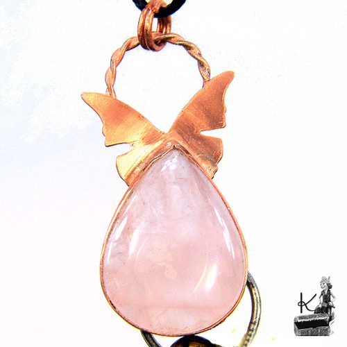 Réservé : Pendentif Farfalla - quartz rose – Image 3