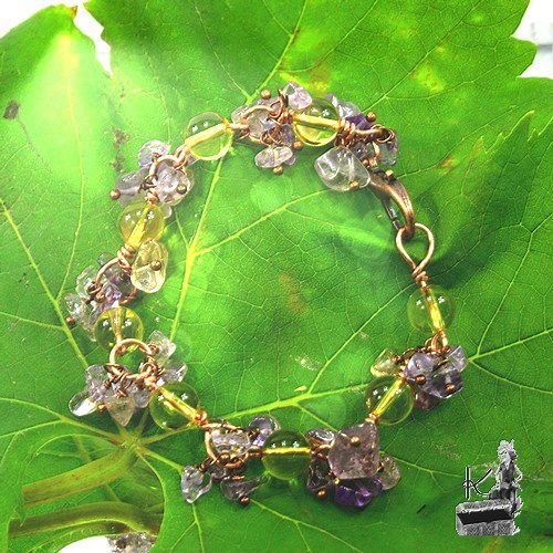 Réservé : Bracelet Donoma - perles en citrine et amétrine – Image 5