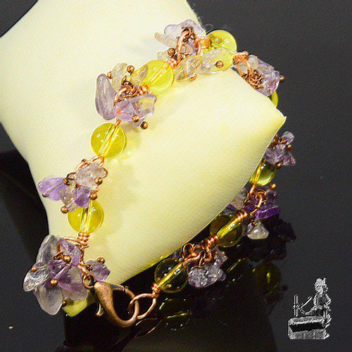 Réservé : Bracelet Donoma - perles en citrine et amétrine – Image 4