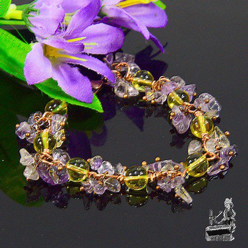 Réservé : Bracelet Donoma - perles en citrine et amétrine – Image 3