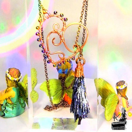 Réservé : Collier lasso Hona - hématite et cyanite – Image 2