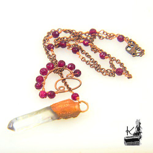 Collier lasso Shauna - cuivre et grenat – Image 2