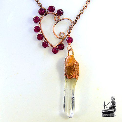 Collier lasso Shauna - cuivre et grenat – Image 10
