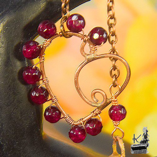 Collier lasso Shauna - cuivre et grenat – Image 5